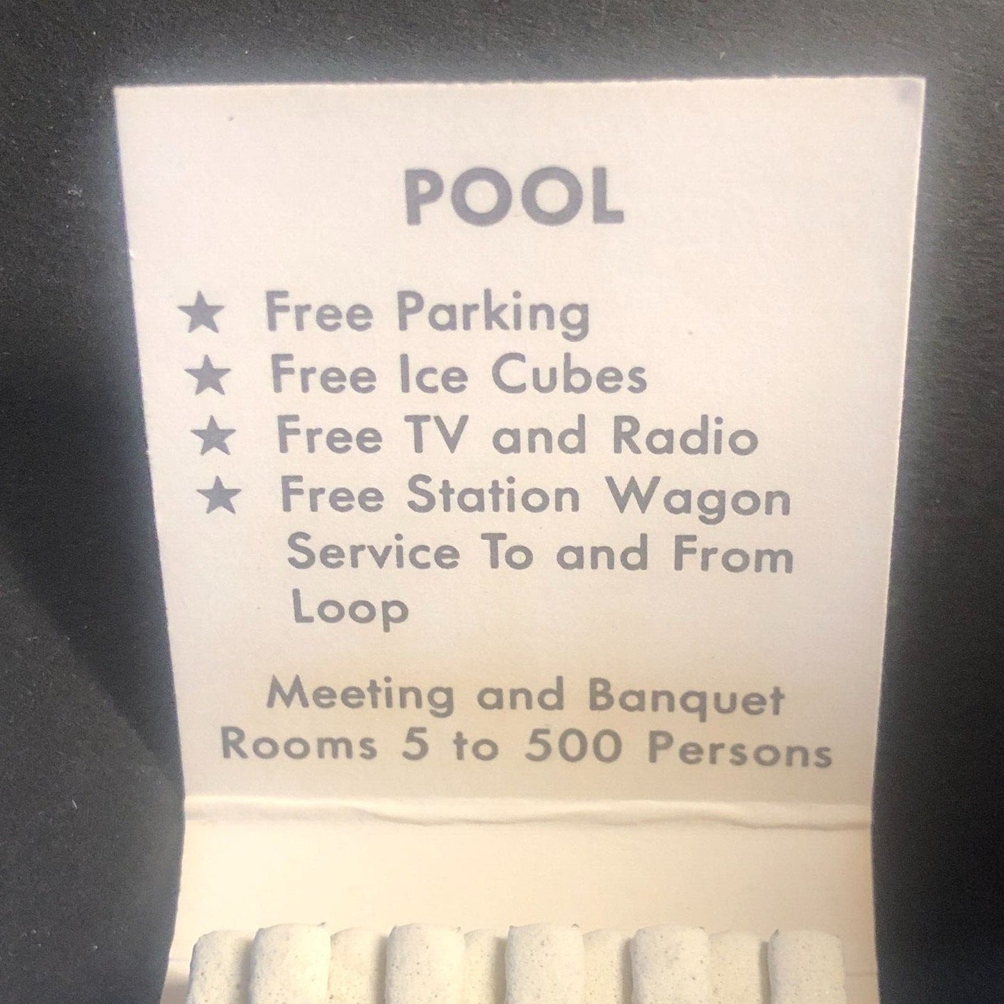 Lake Tower Inn Chicago Full Vintage Matchbook c1960's VGC