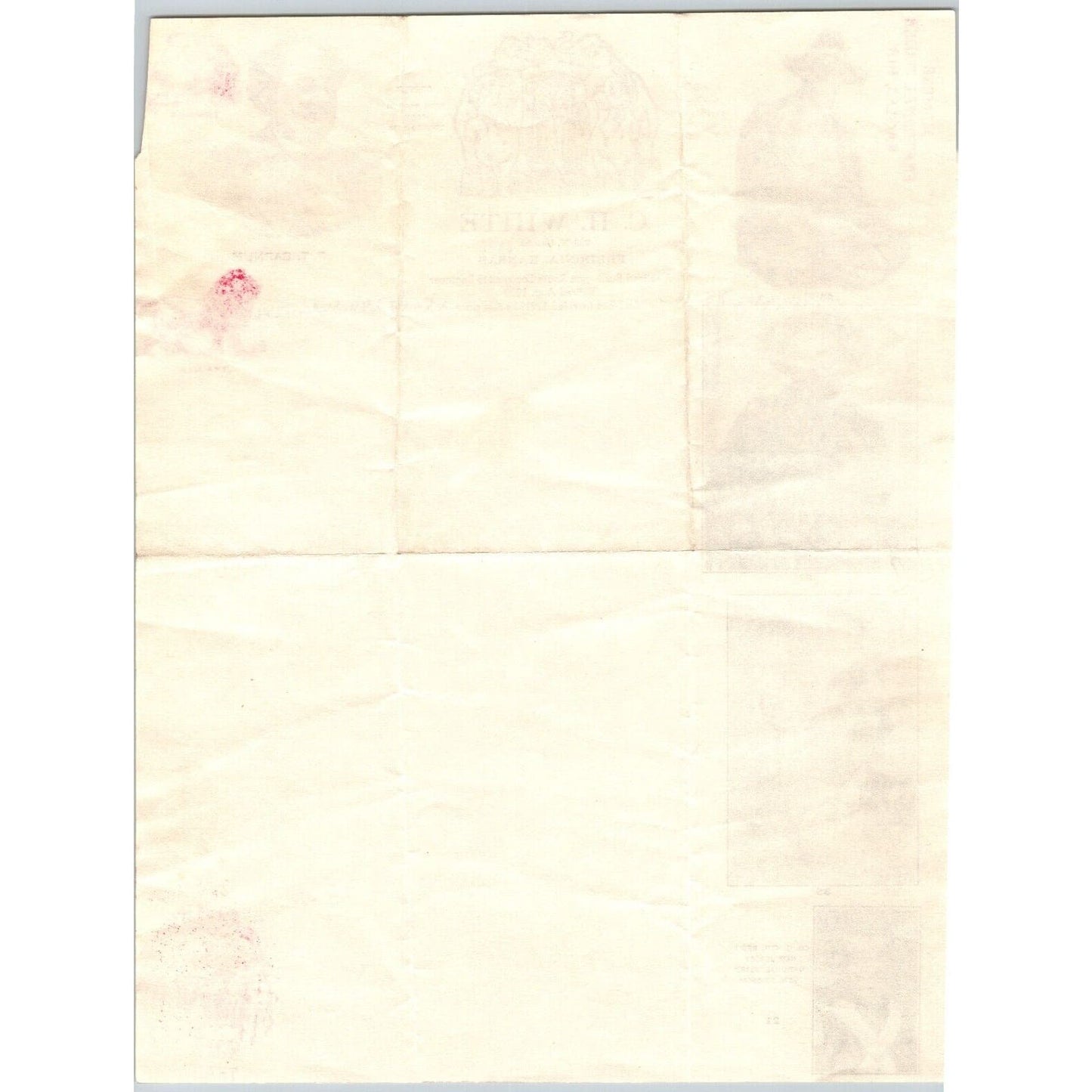 C.H. White Retired Burlington RR Engineer Circus Letterhead c1944 Scarce