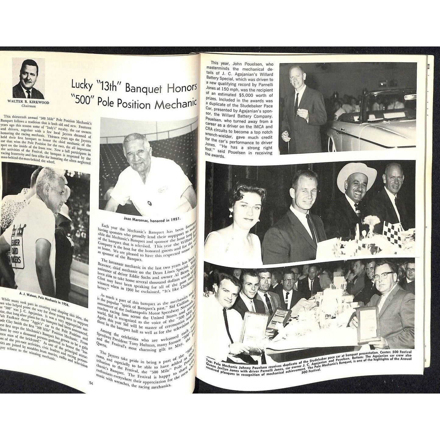 1962 Indy 500 Floyd Clymer's Indianapolis Yearbook IMS 192pp - VGC