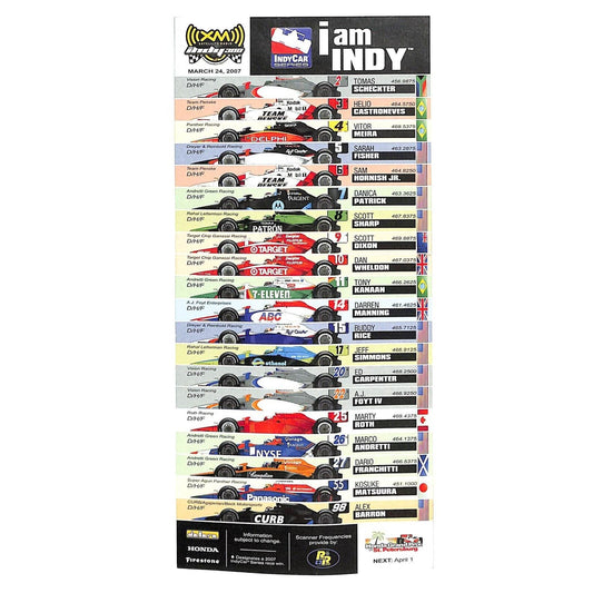 2007 Indy 500 "I am Indy" - Driver Standings Flags Facts Card - Scarce