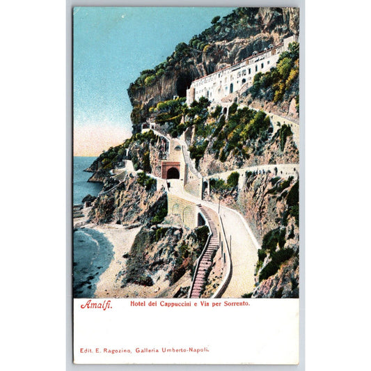 Italian Postcard Amalfi Hotel del Cappuccini via Sorrento 1901-1907 NP VGC