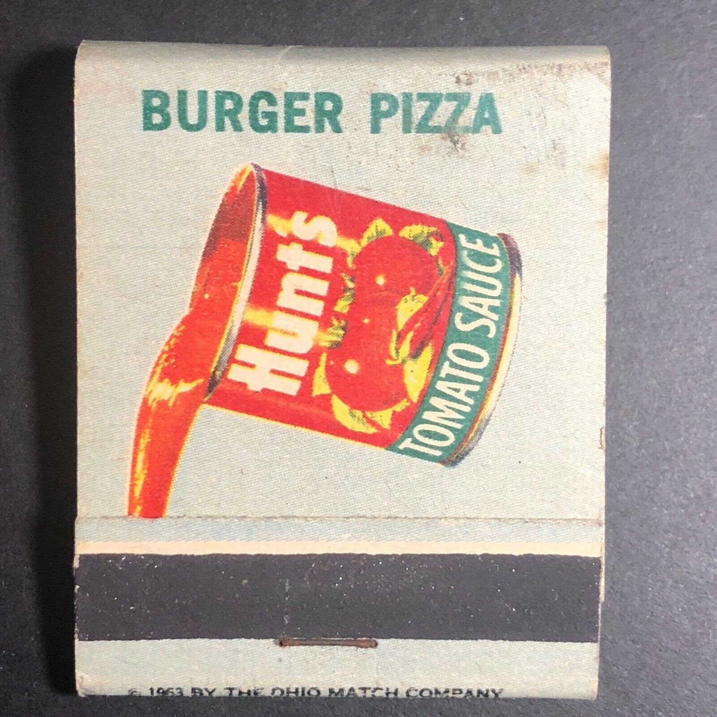 1960's Full Matchbook - Hunt's Tomato Sauce w/ Burger Pizza Recipe