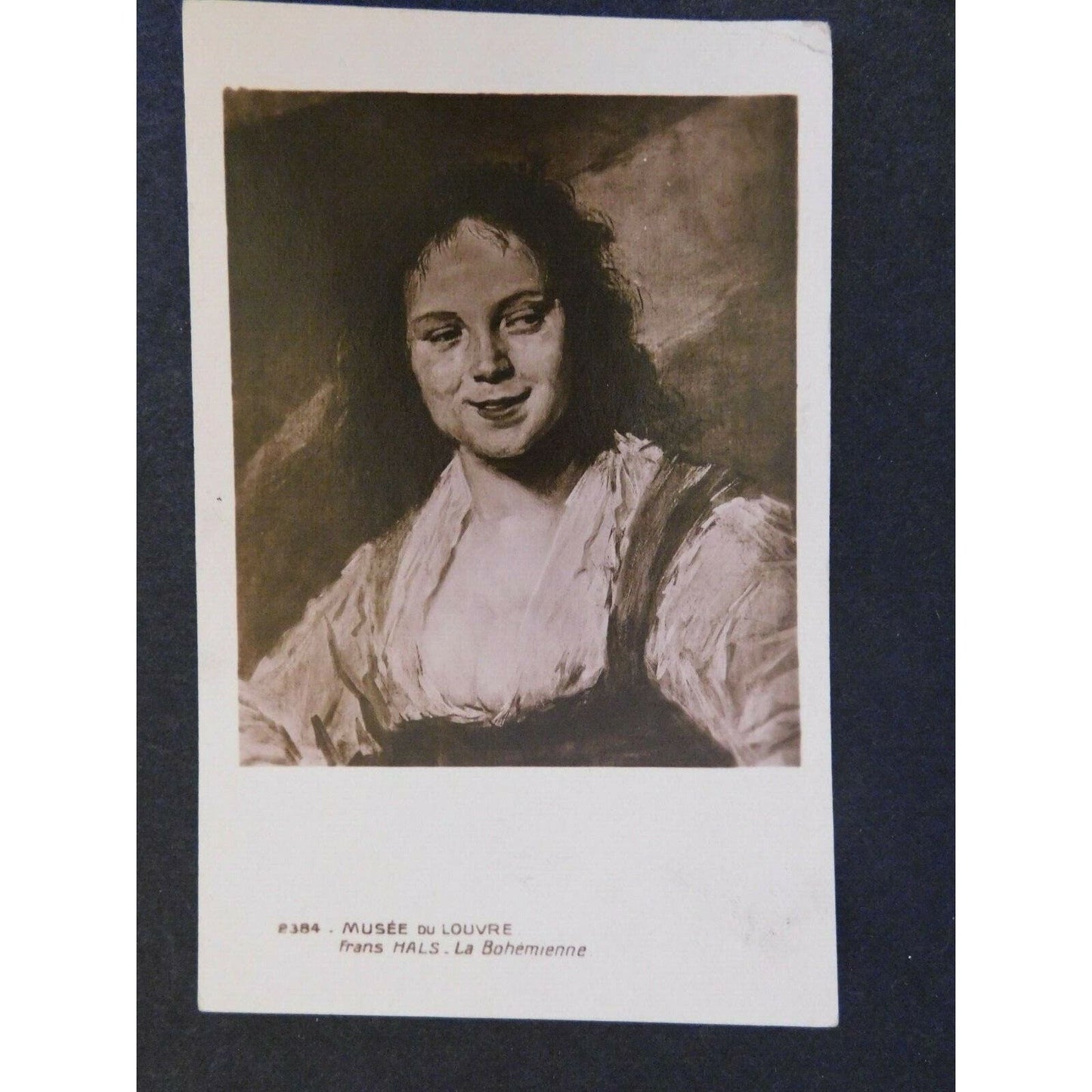 Vintage Postcard - Musee du Laouvre frans Hals. La Bohemienne