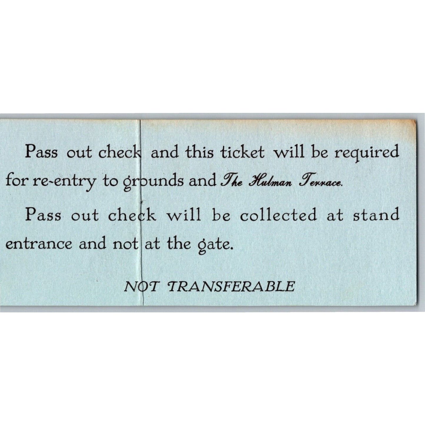 1988 Indy 500 The Hulman Terrace Unused Practice Day Ticket Indianapolis IMS #76