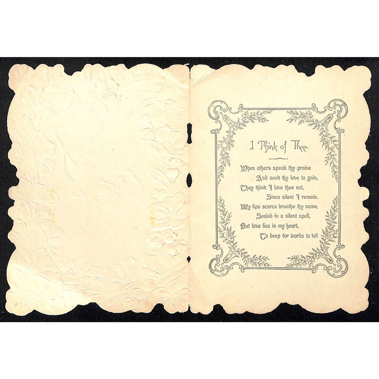 2 Victorian Valentine's Greeting Cards + Small Romantic "To the One I Love" Card
