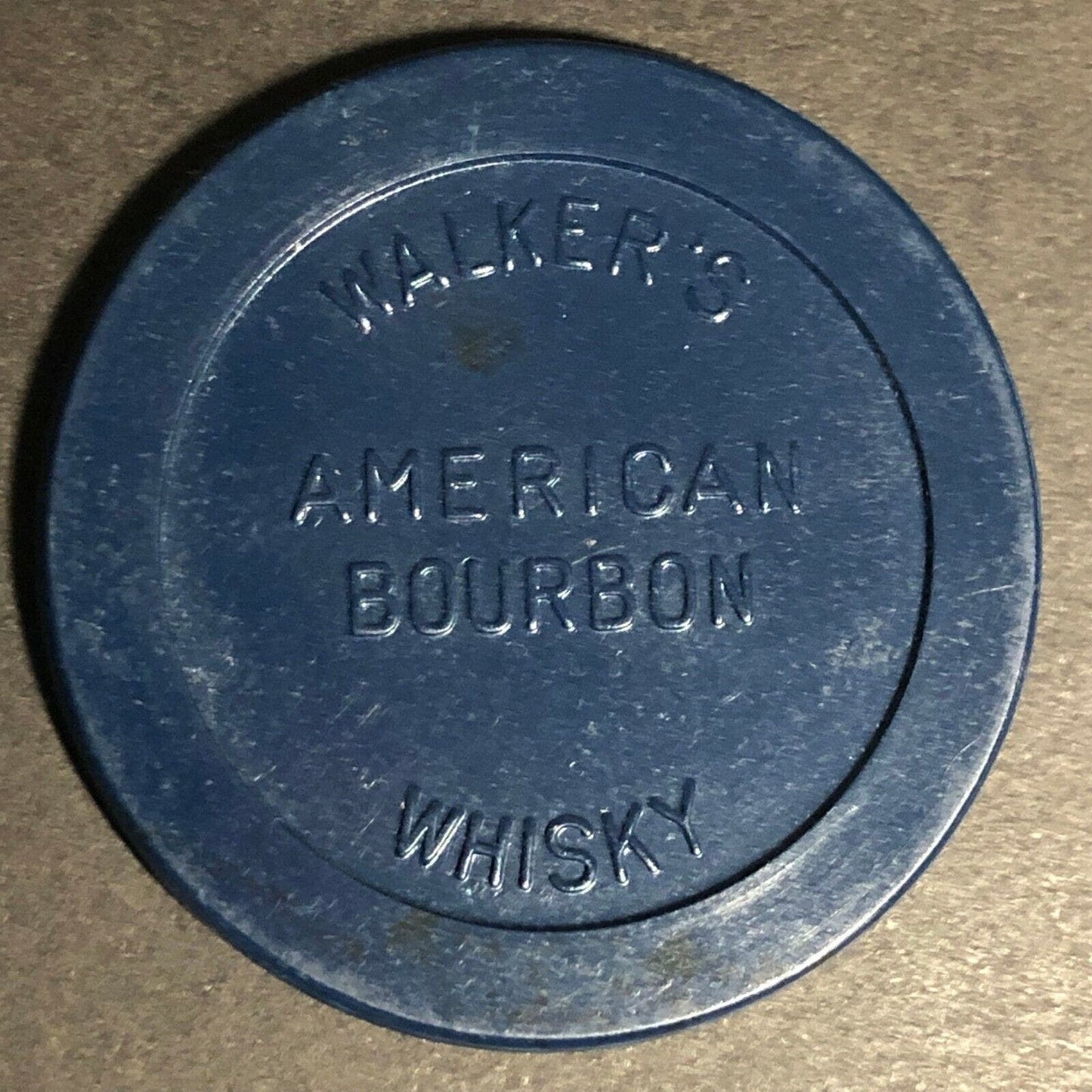 Blue Walker's American Bourbon Whisky Advertising Poker Chip Eisenstadt