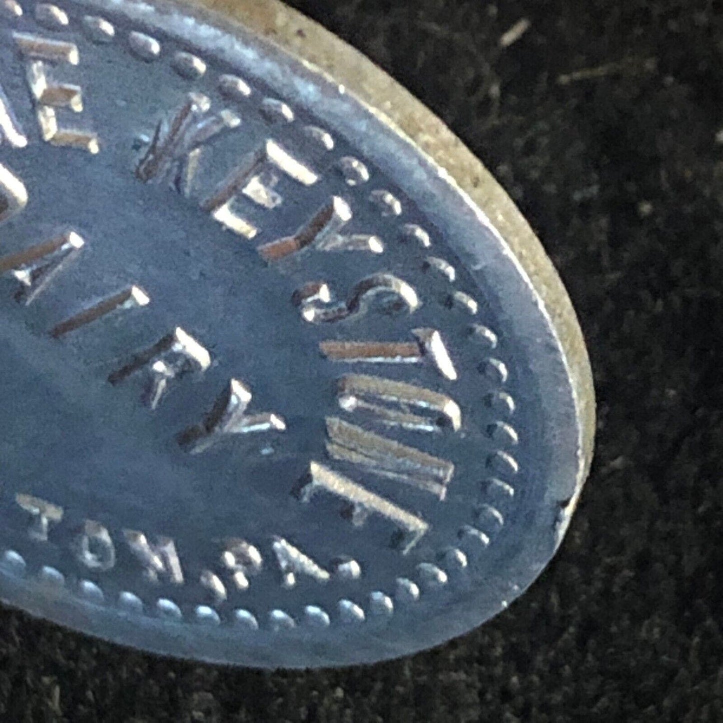 New Kensington, PA Keystone Dairy G/F 3c On Bottle Return Token 24mm - c1910
