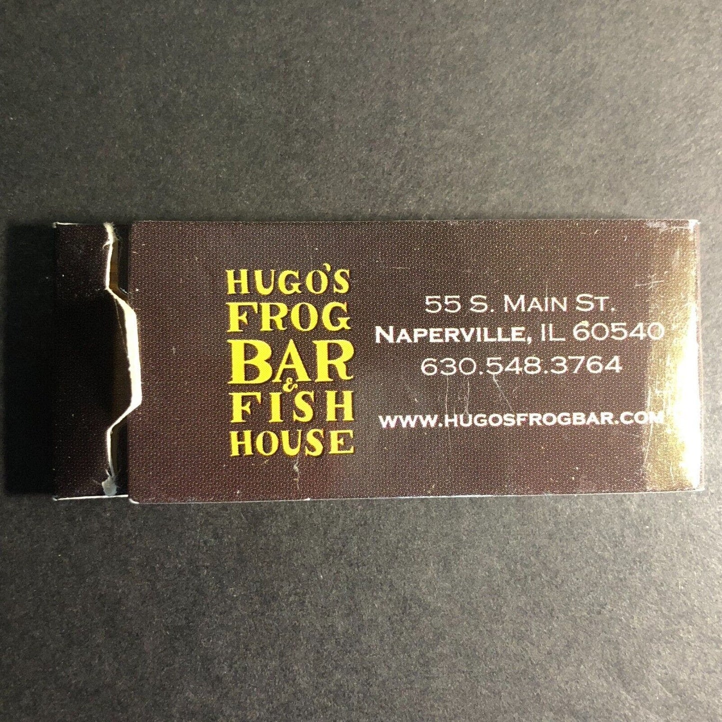 Naperville Hugo's Frog Bar Fish House Restaurant Matchbook-Style Toothpick Pack