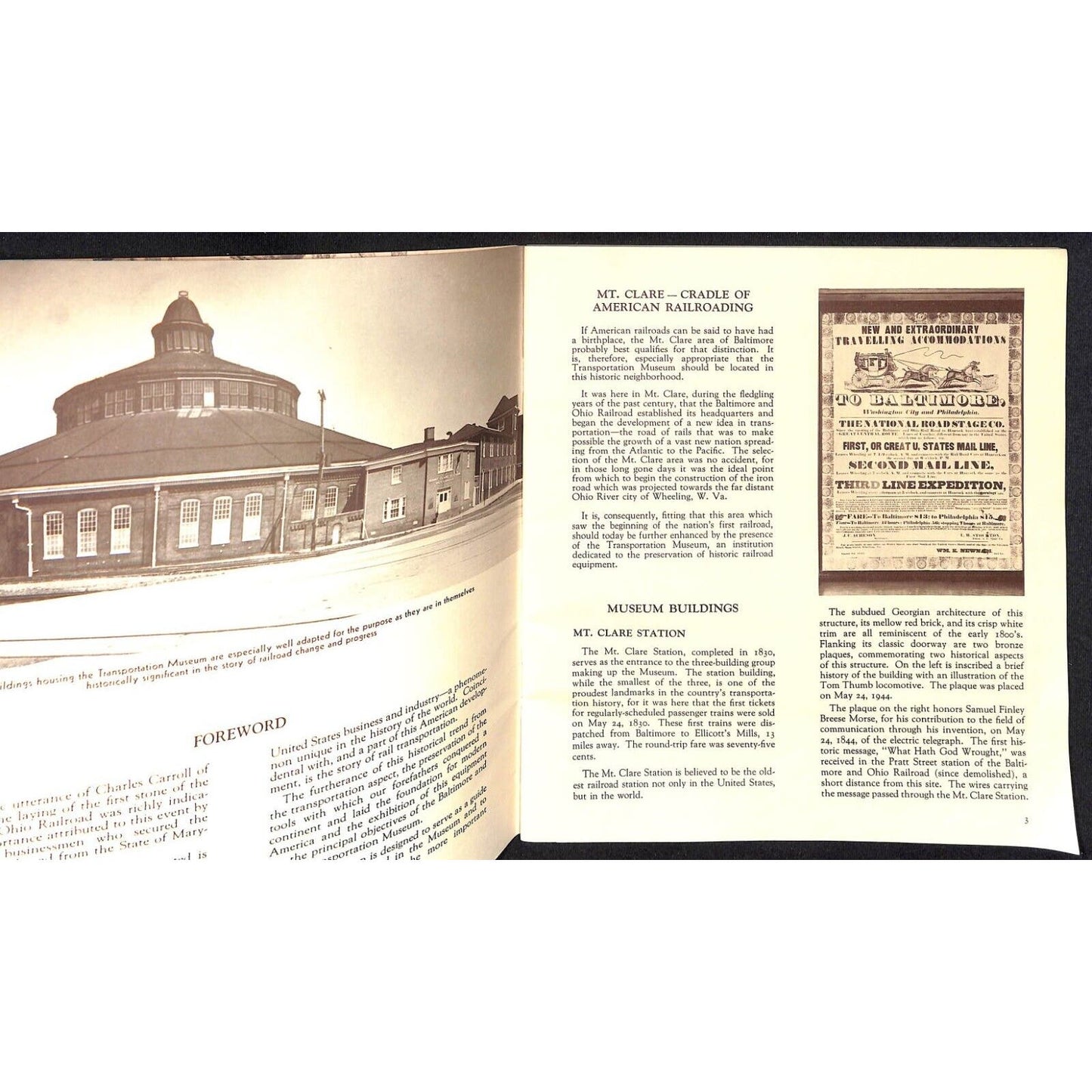 1970 B&O Baltimore & Ohio Transportation Museum Soft Cover Booklet 32pp