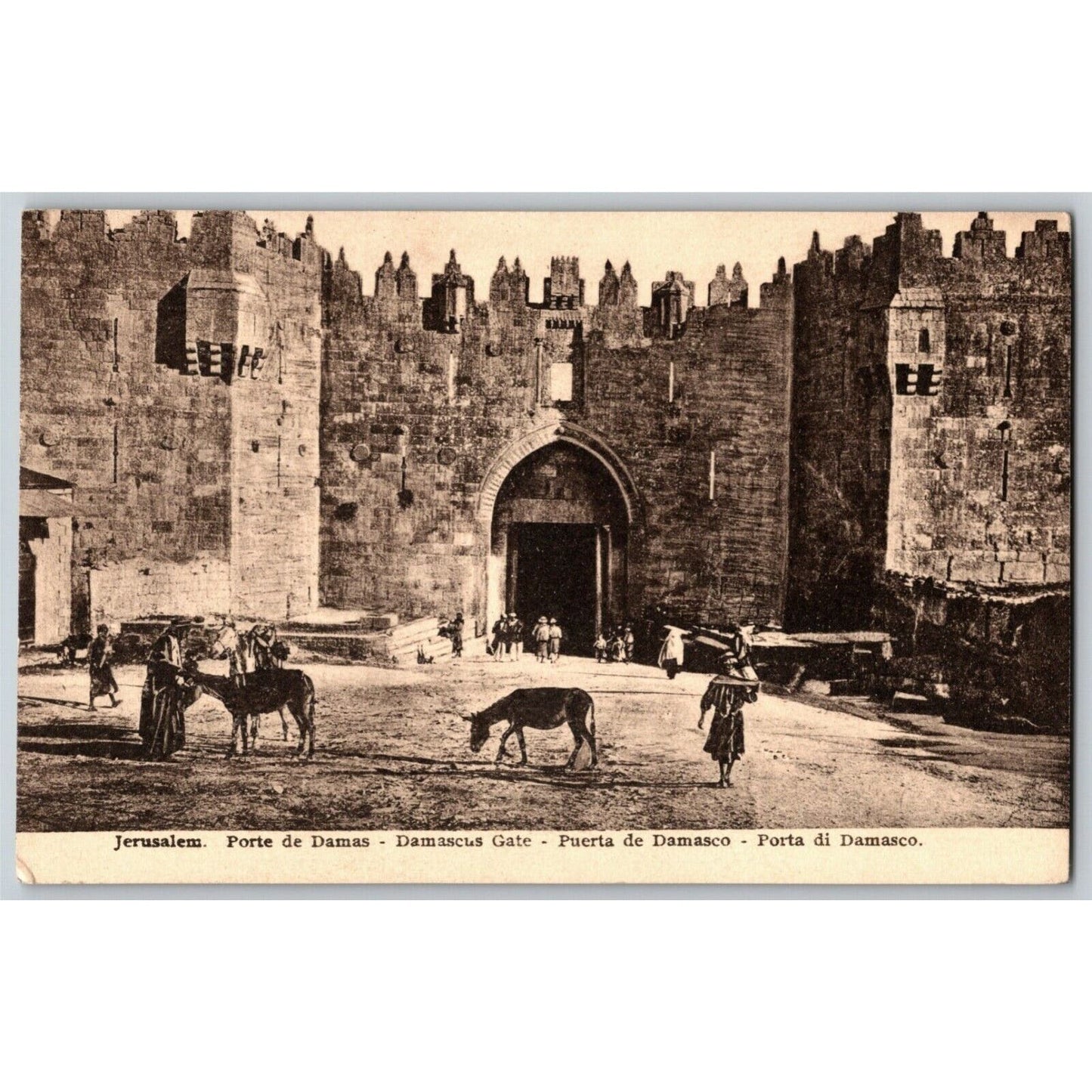 c1907-15 PPC Jerusalem "Porte de Damas" Vintage Postcard