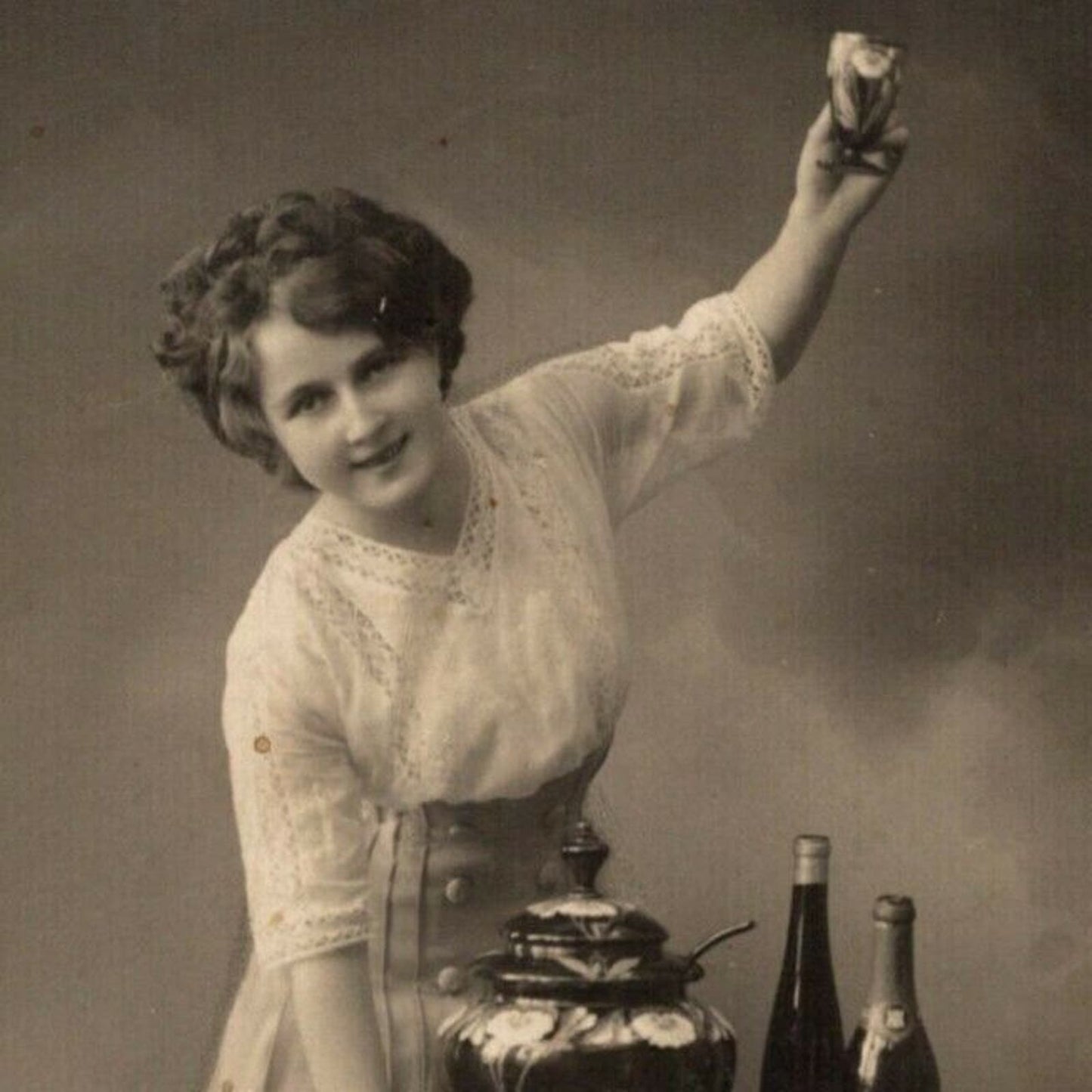 c1917 Vintage Estonian RPPC* "Head Uut Aastat" (Happy New Year) Postcard (4328)