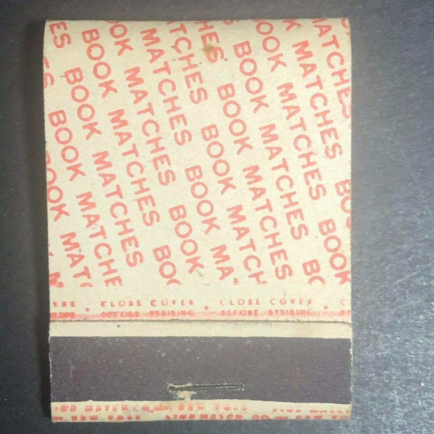 c1960's Matchbook "Lion Match Co. New York" Repeating "Book Matches" Field