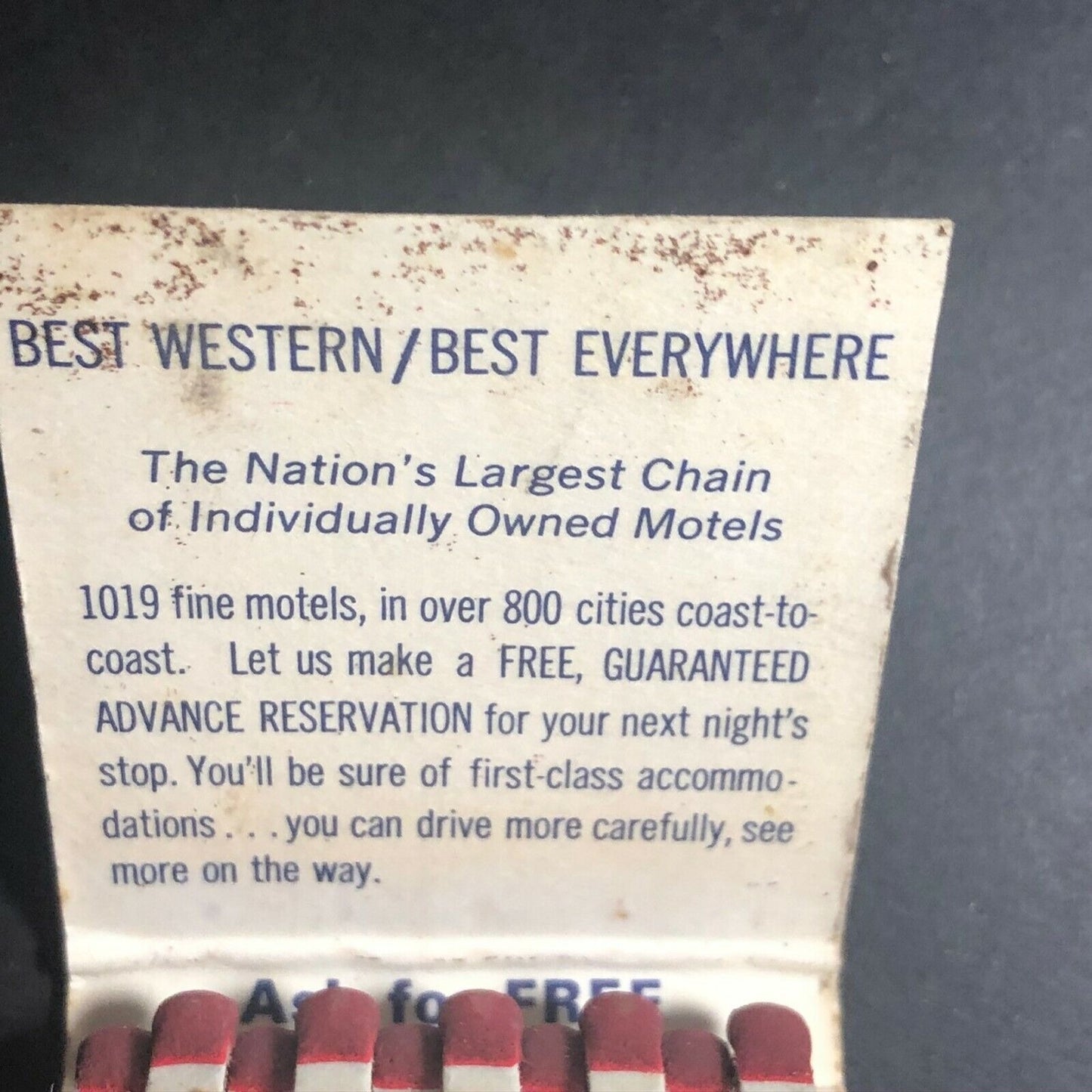 Abilene, KS Trail's End Motel Best Western c1950's-60's Full Matchbook
