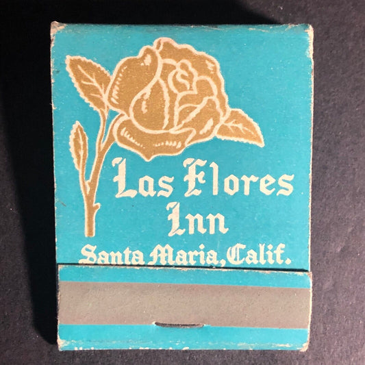 Las Flores Inn Santa Maria CA 20-Strike Full Matchbook c1940's-50's VGC Scarce