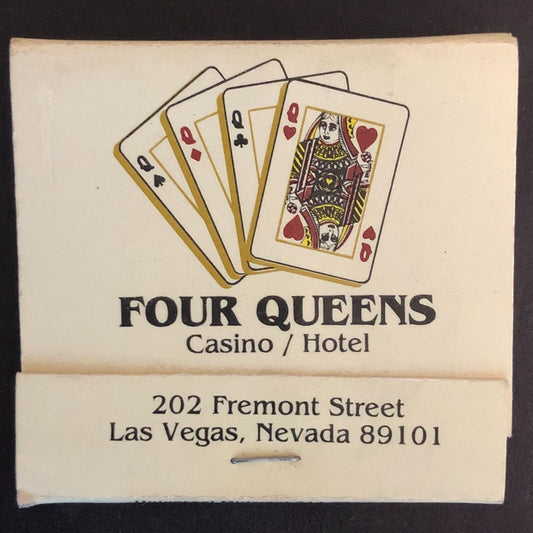 Four Queens Casino Hotel Las Vegas Full Matchbook c1975-85