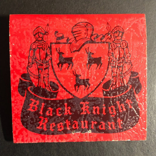Black Knight Restaurant Hoffman Estates, IL Full Matchbook c1972* Scarce