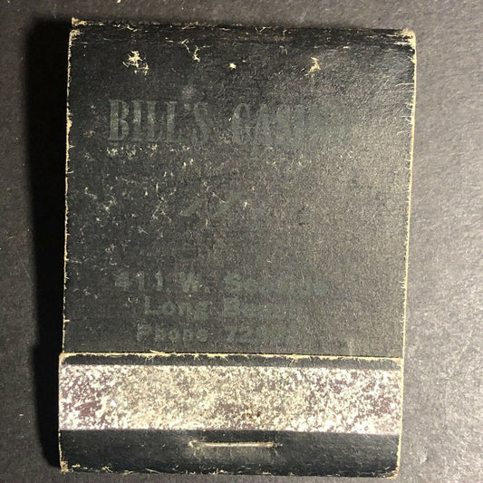 Long Beach, CA "Bill's Casino" "Casino Cafe" Very Scarce c1940's Full Matchbook
