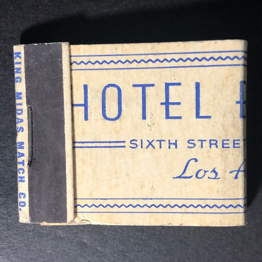 Hotel Barbara Los Angeles 20-Strike Full Matchbook c1940's Very Scarce VGC