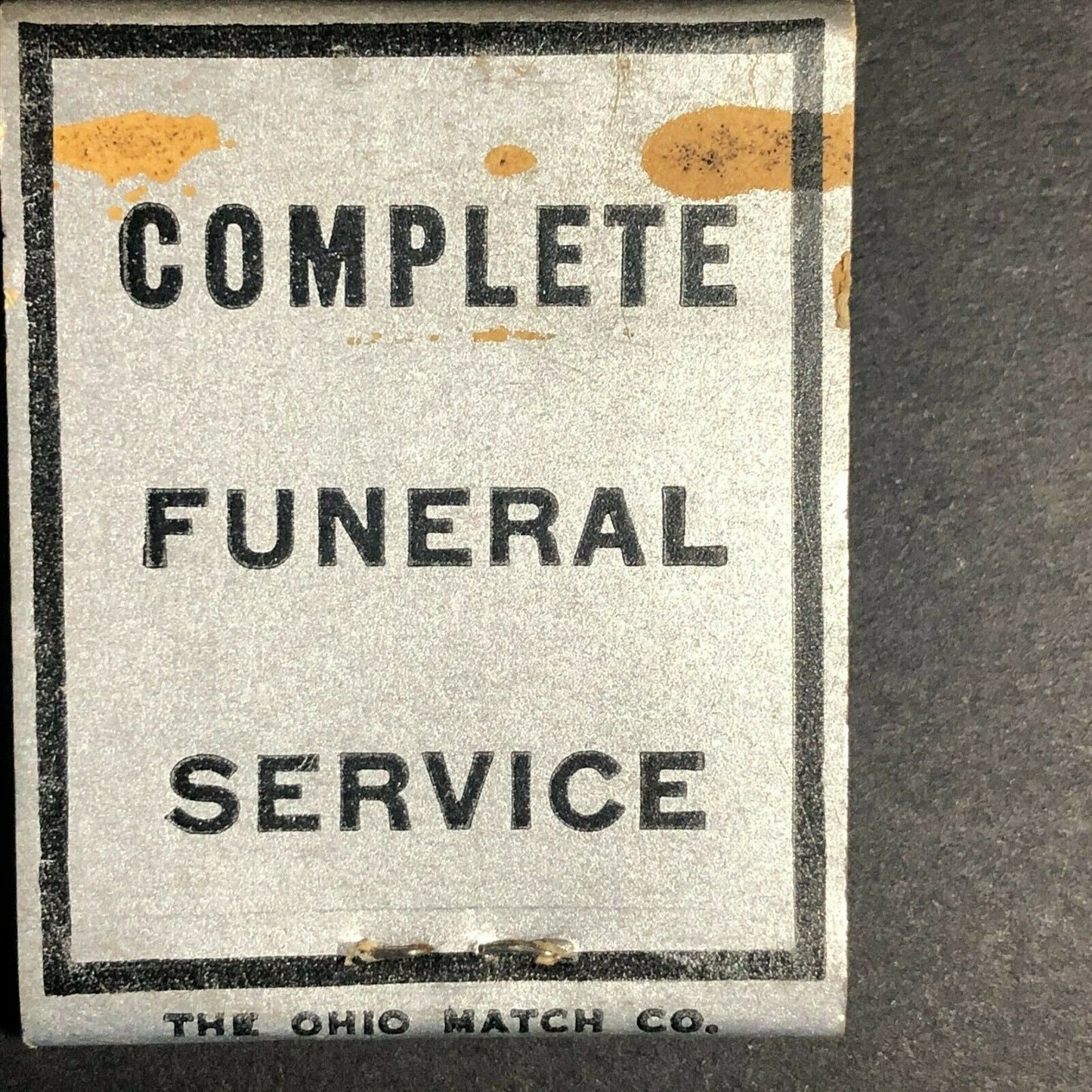 1930's-40's Full Matchbook - John J. Smith "Complete Funeral Service"