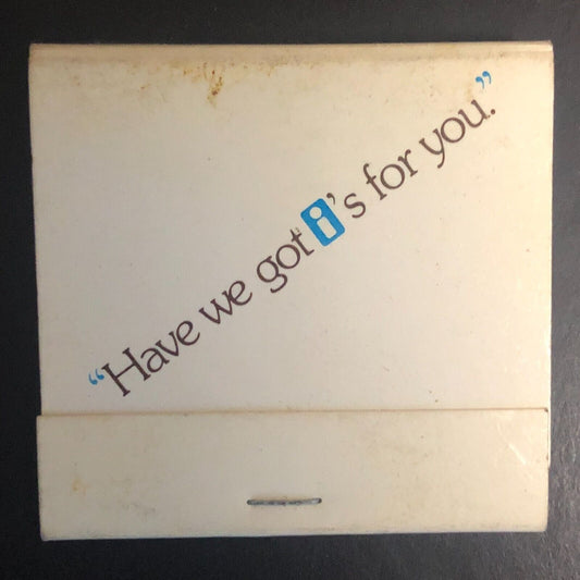 Imperial Savings (Bank) "Have We Got I's for You" Full Matchbook c1975-85