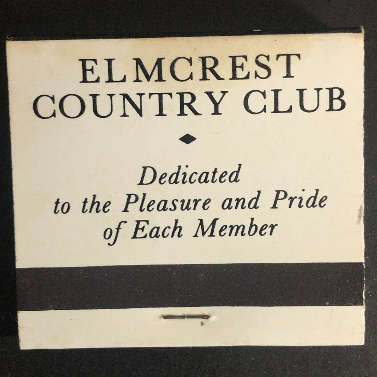 Elmcrest County Club c1970's Full Matchbook
