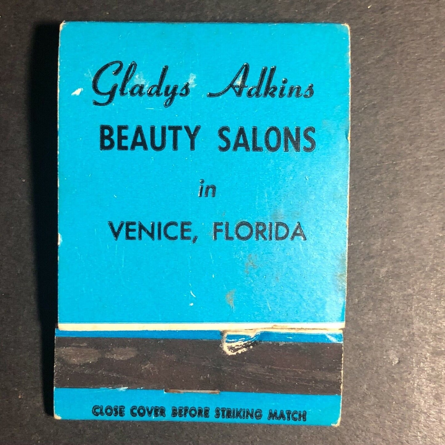 1960's-70's Full Matchbook - "Gladys Adkins" Beauty Salons Venice, FL