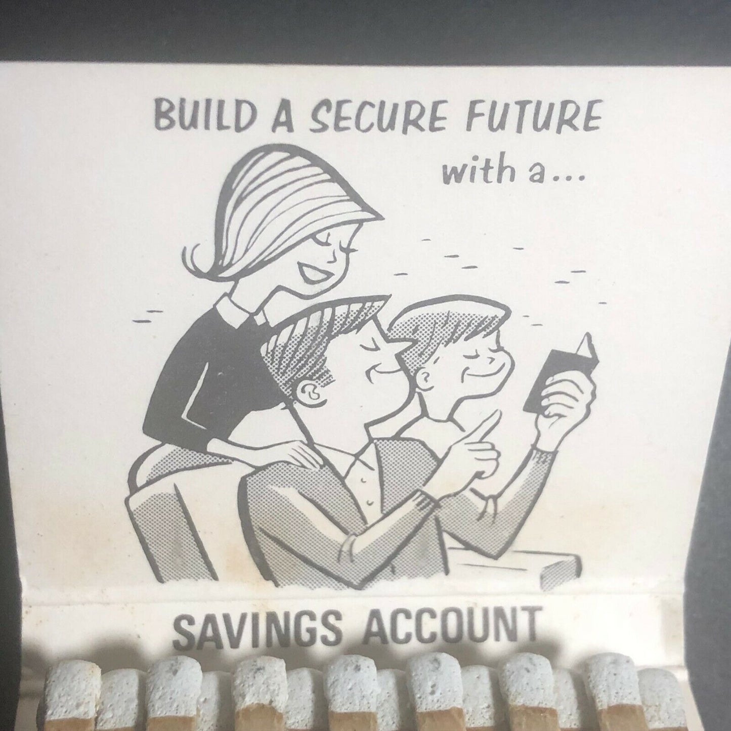 "Second New Haven Bank" "Build a Secure Future" CT 1970's-80's Full Matchbook
