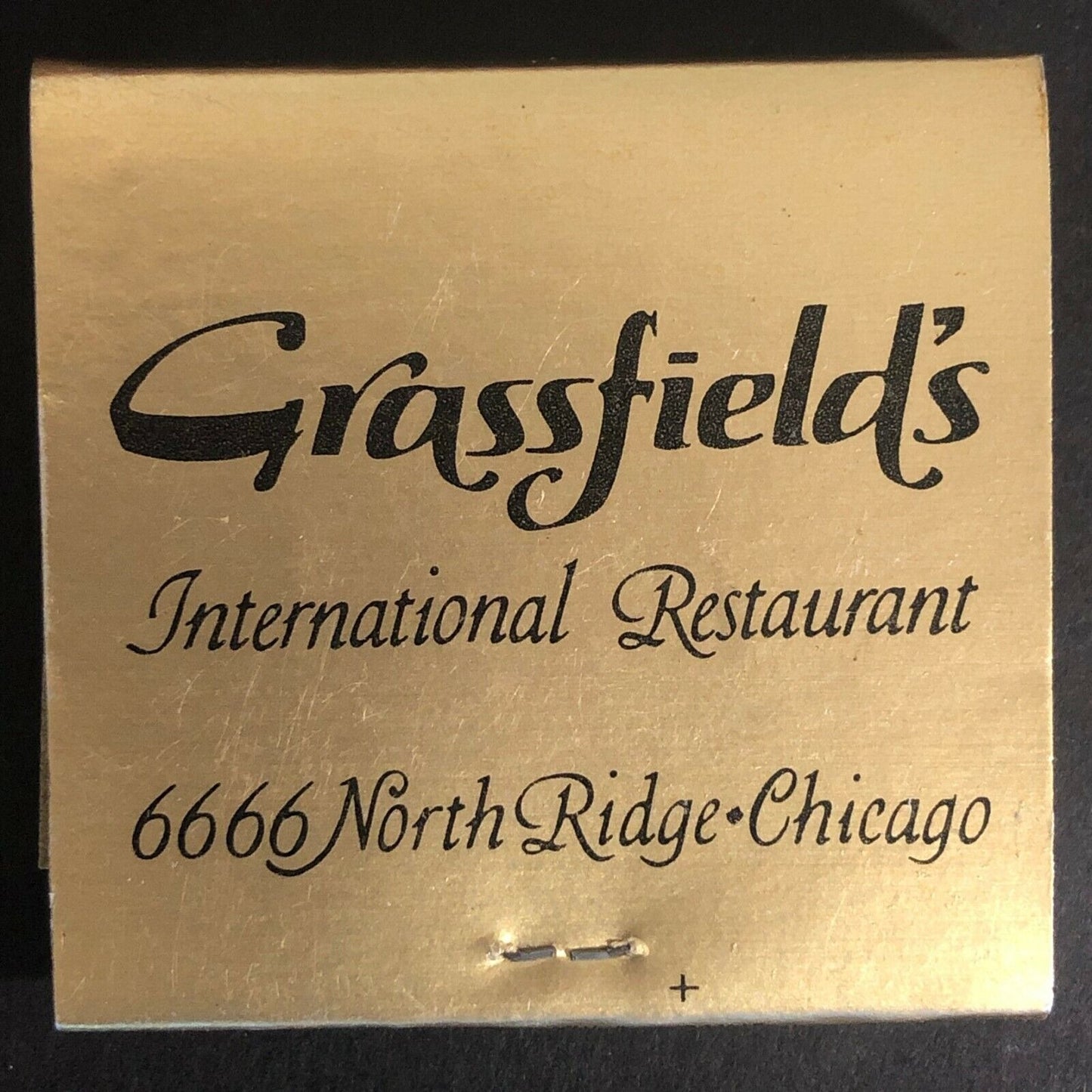Vintage c1960's-70's Full Matchbook Grassfield's Restaurant Chicago