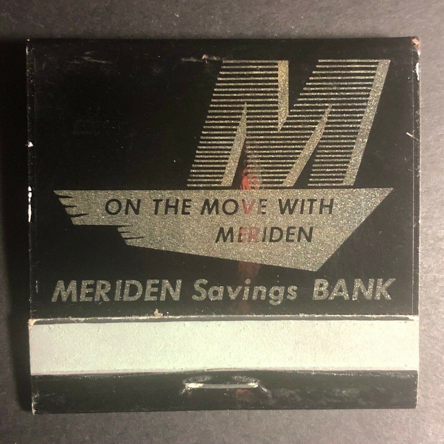 "Meriden Savings Bank" CT  Full Matchbook Scarce 1960's-70's