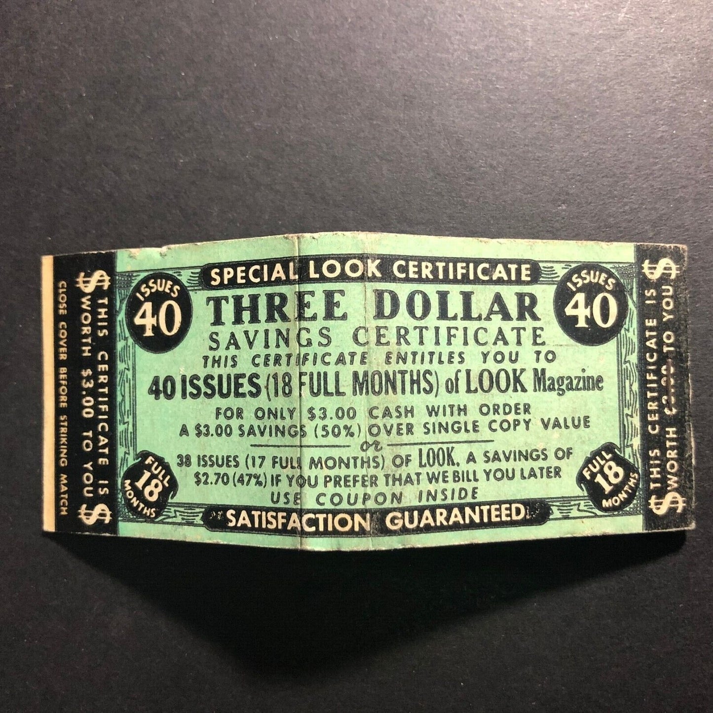 Look Magazine Mail In Offer c1968-73 Full 20-Strike VGC