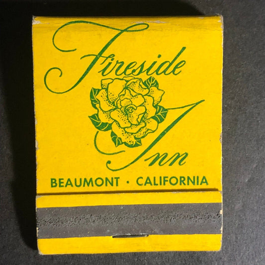 Fireside Inn Beaumont, CA  20-Strike Full Matchbook c1940's Scarce