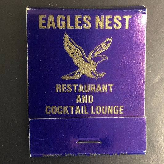 Marysville, GA Eagles Nest Restaurant Lounge Full Matchbook c1975-85
