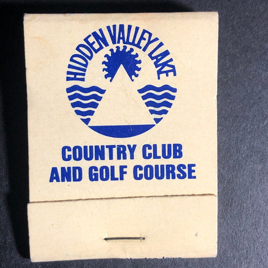 Hidden Valley Lake Country Club California Matchbook c1975-85