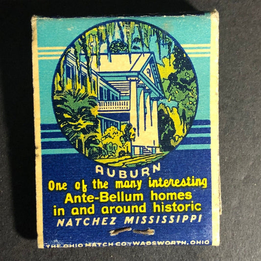 Eola Hotel Natchez, MISS 20-Strike Full Matchbook c1940's Very Scarce