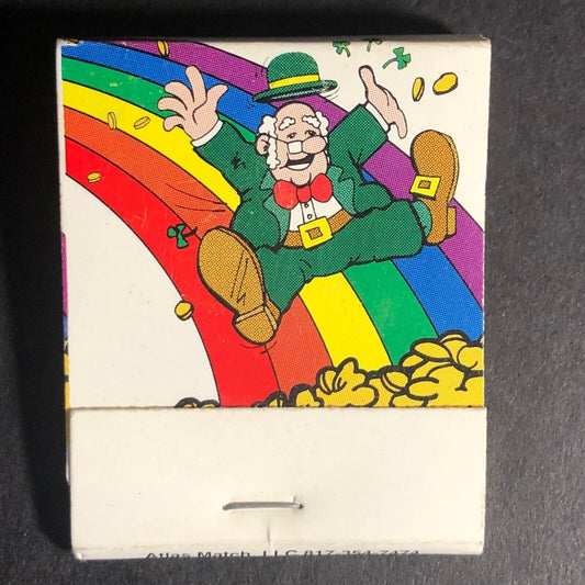 Fitzgeralds Casino Hotel Reno Matchbook c1975-85 w/ Leprechaun Rainbow Gold