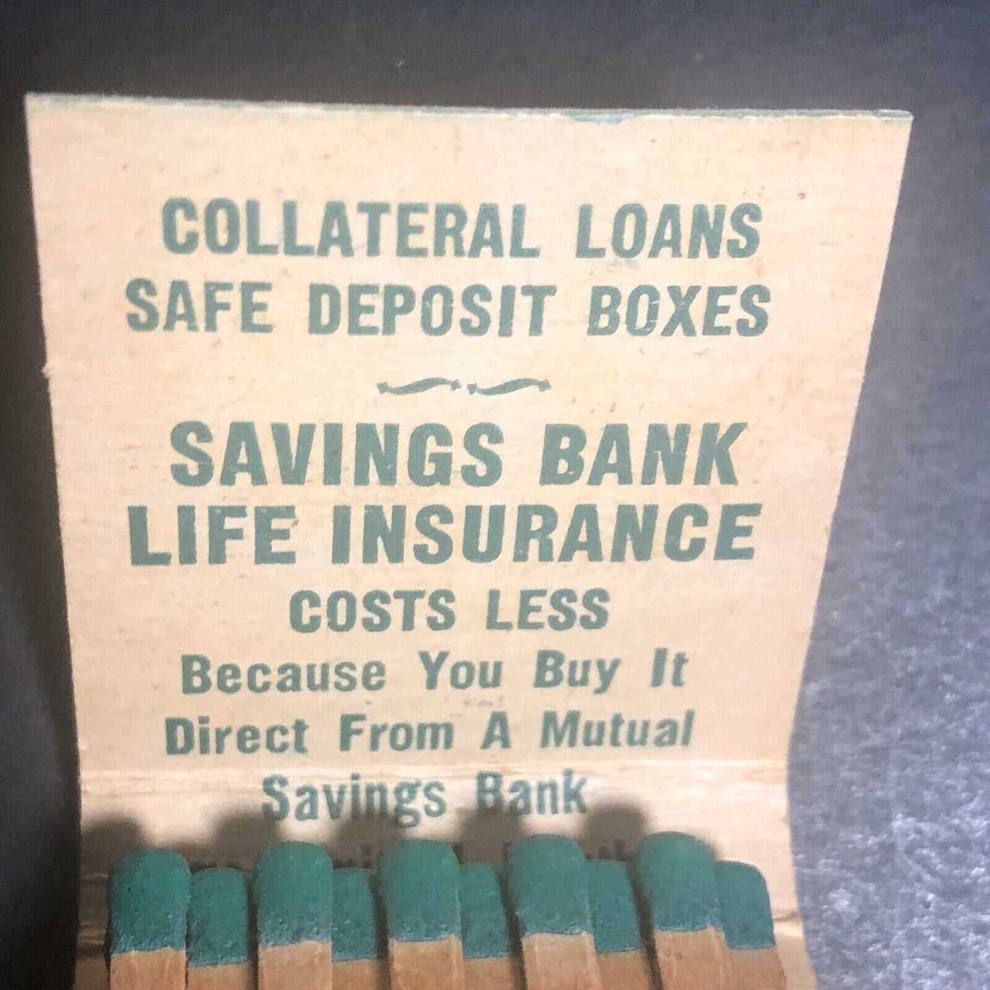 "Deep River Savings Bank" Deep River, CT 1940's-50's Full Matchbook