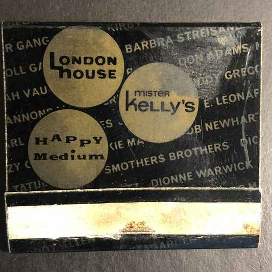 London House Mister Kelly's Happy Medium Near Full (-2) Matchbook c1960's-74