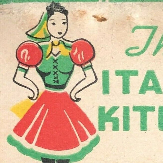 1940's-50's Full Matchbook - "The Italian Kitchens" Hollywood, CA