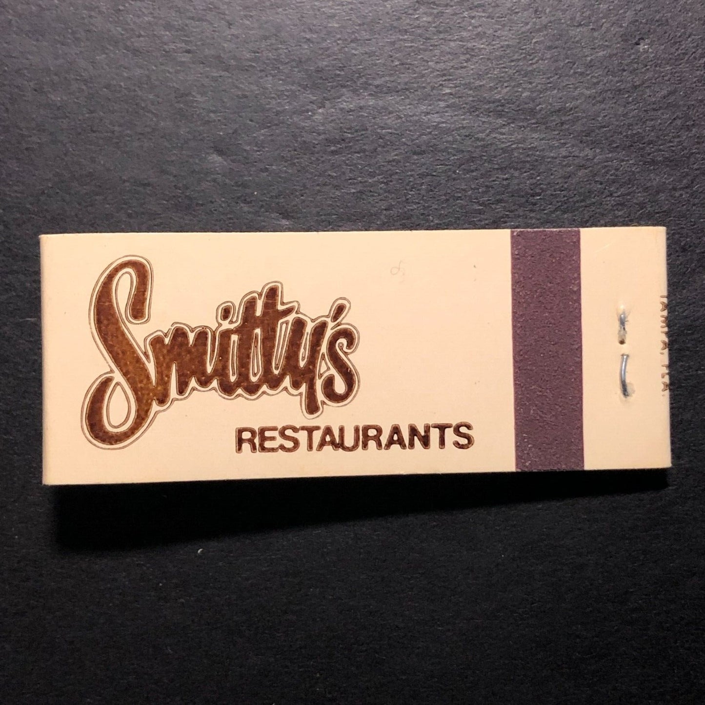 Smitty's Restaurants Slim / Mini Full Matchbook c1974-80's