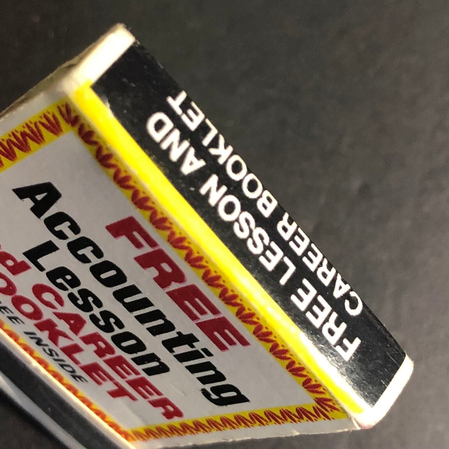 Free Accounting Lesson Mail-in Offer 20-Strike -1 Matchbook c1965-73 VGC