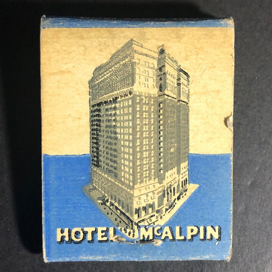 Hotel McAlpin Broadway NYC  20-Strike -4 Sticks Matchbook c1940's Scarce