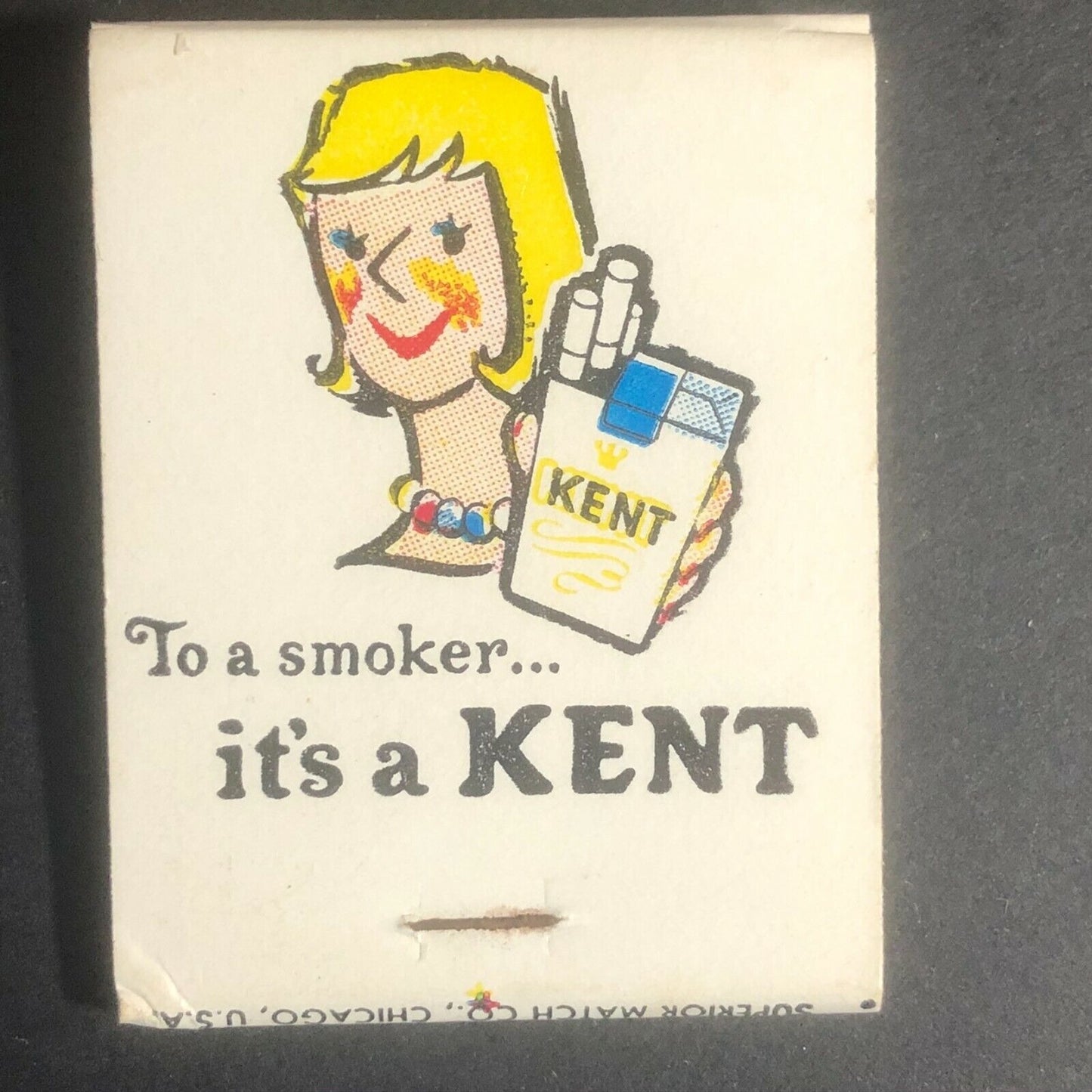 1960's Full Matchbook - Kent Cigarettes "To a Smoker, It's a Kent"