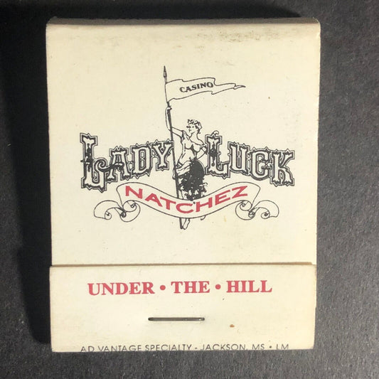 Lady Luck Casino Natchez, MS 20-Strike Full Matchbook c1990's