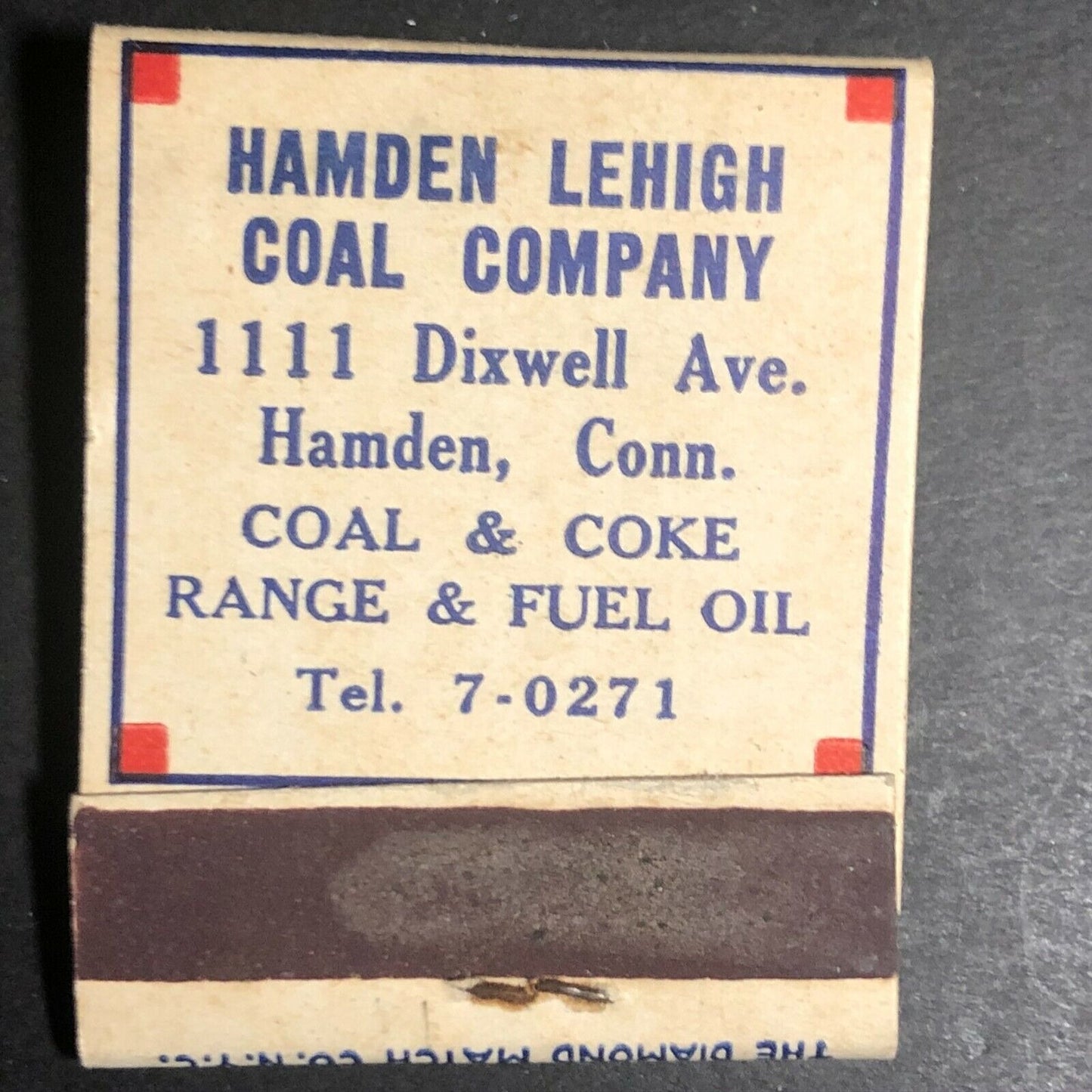 c1940's Full Matchbook - "Lehigh Coal Company" Hamden, CT