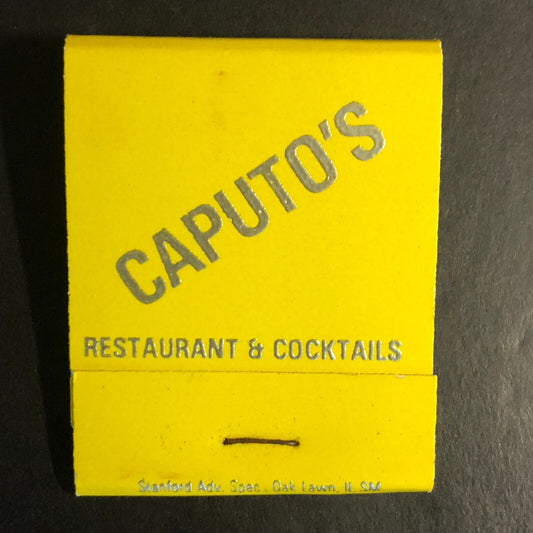 Caputo's Restaurant Chicago Full Matchbook c1974-80's - Yellow Scarce