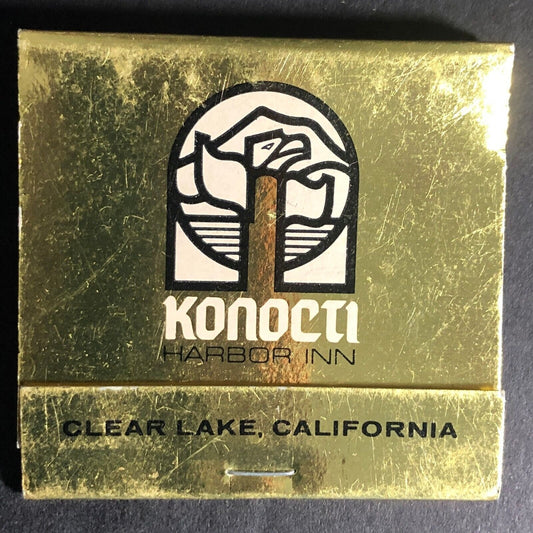 Konocti Harbor Inn Clear Lake, CA 28-Strike Full Matchbook c1975-85 VGC (Gold)