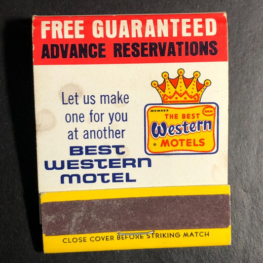 Best Western Motels "Best Everywhere" Full Matchbook c1968-73