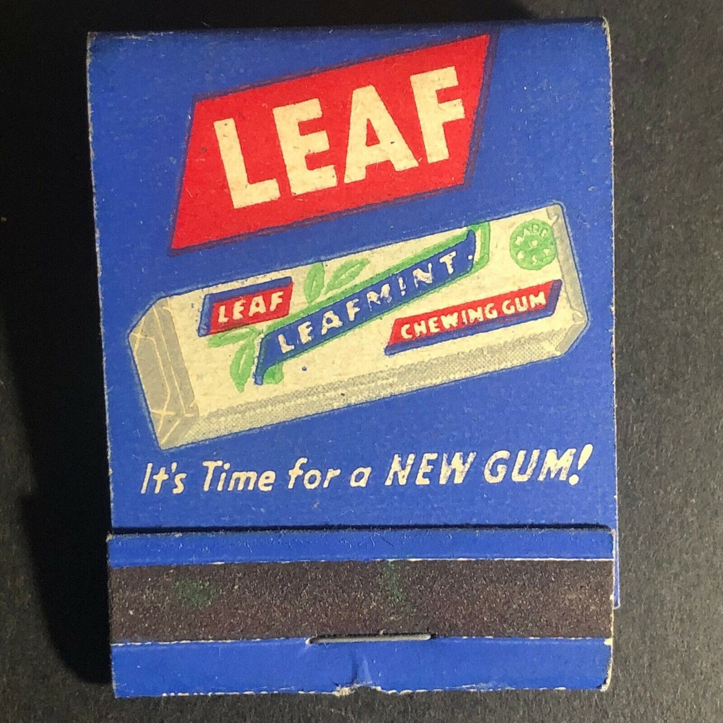 Scarce c1940's Full Matchbook Leaf Leafmint Chewing Gum Chicago
