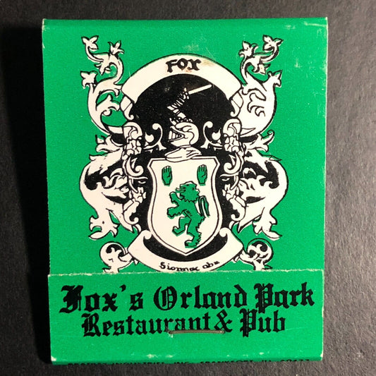 Fox's Orland Park Restaurant & Pub Illinois Full Matchbook c1974-80's