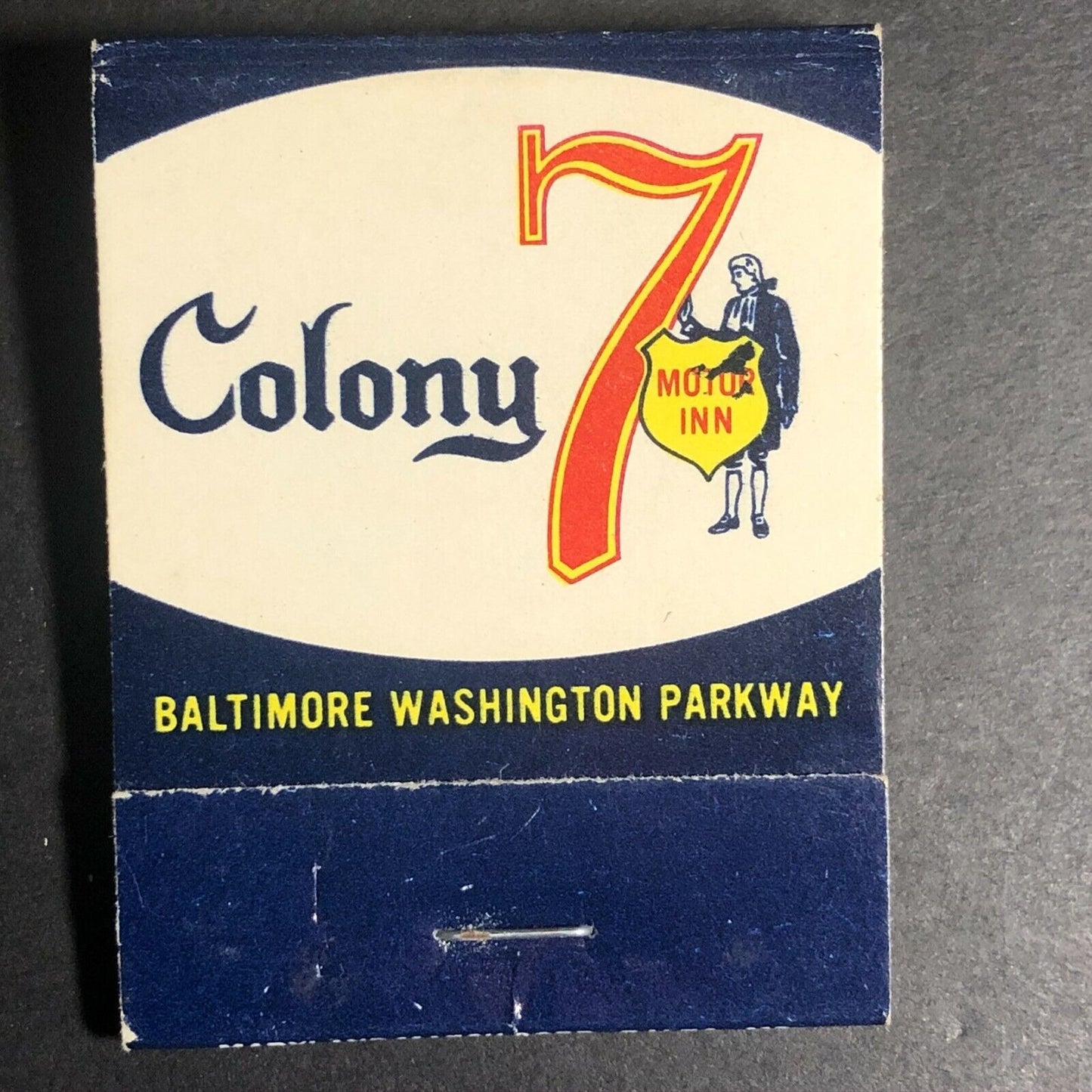 "Colony 7 Motor Inn" "Schrafft's Restaurants" 1960's-70's Full Matchbook